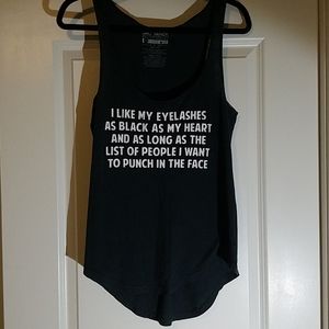Jack Vanek "eyelashes as black as my 🖤" tank top